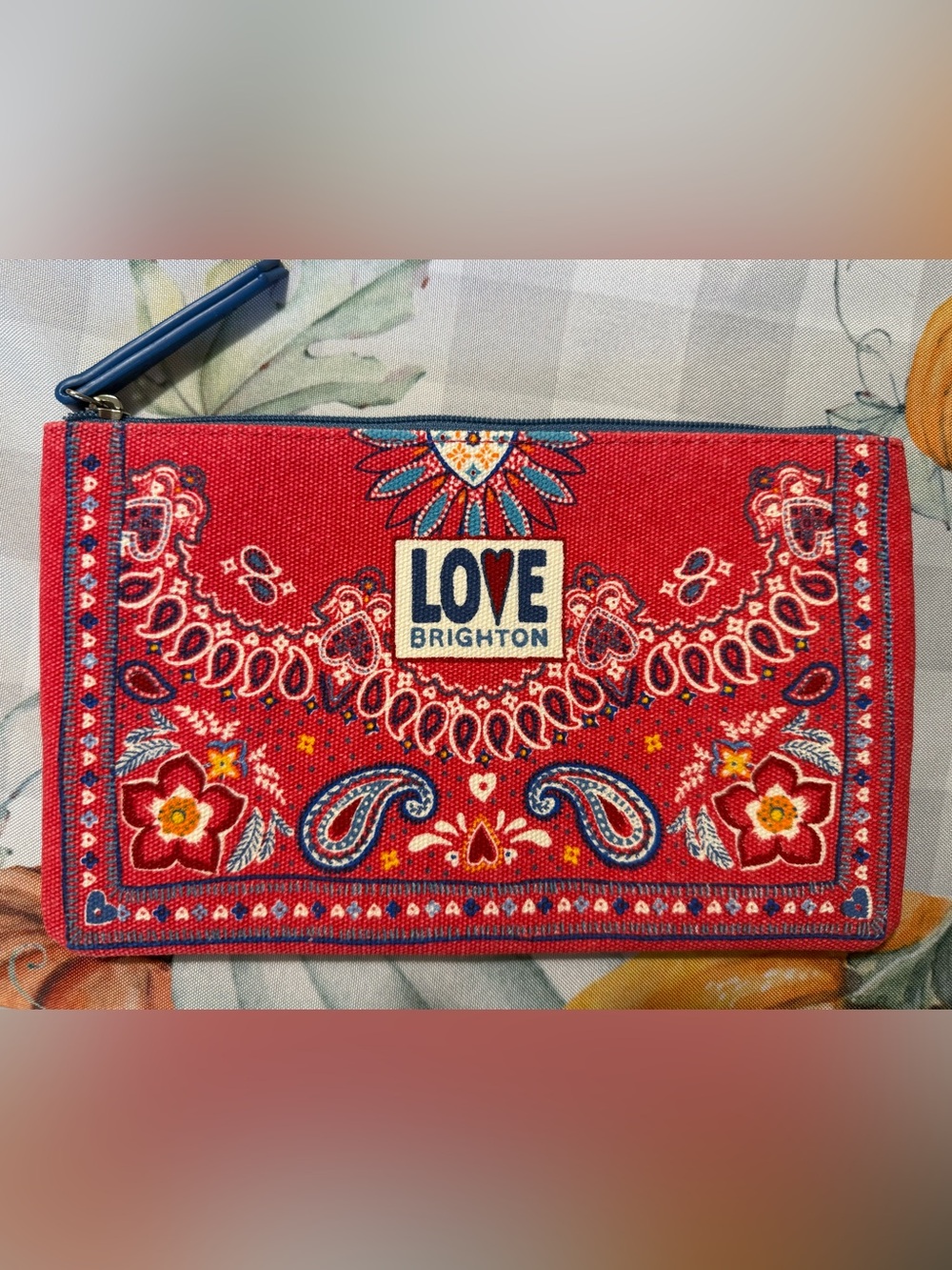 Brighton bandana print pouch